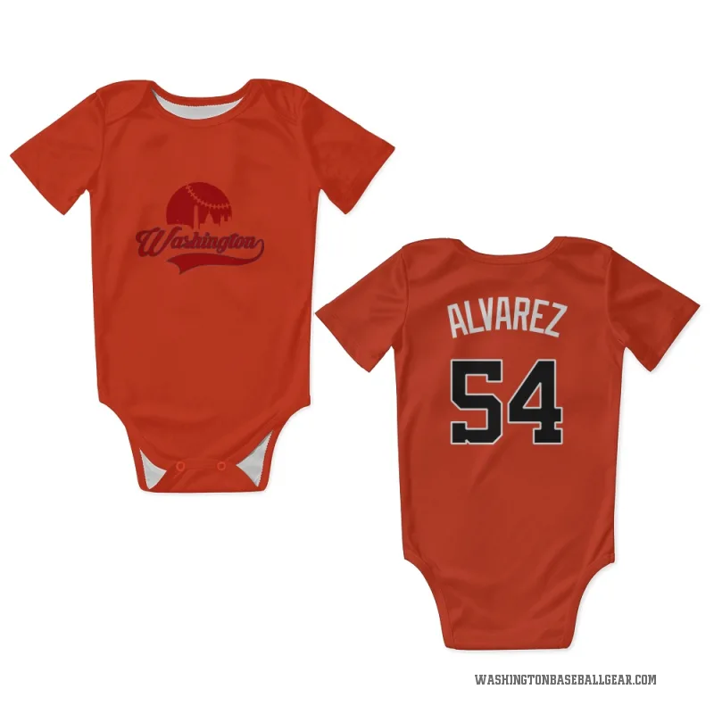 Andrew Alvarez  Orange Washington Nationals  Newborn & Infant Bodysuit