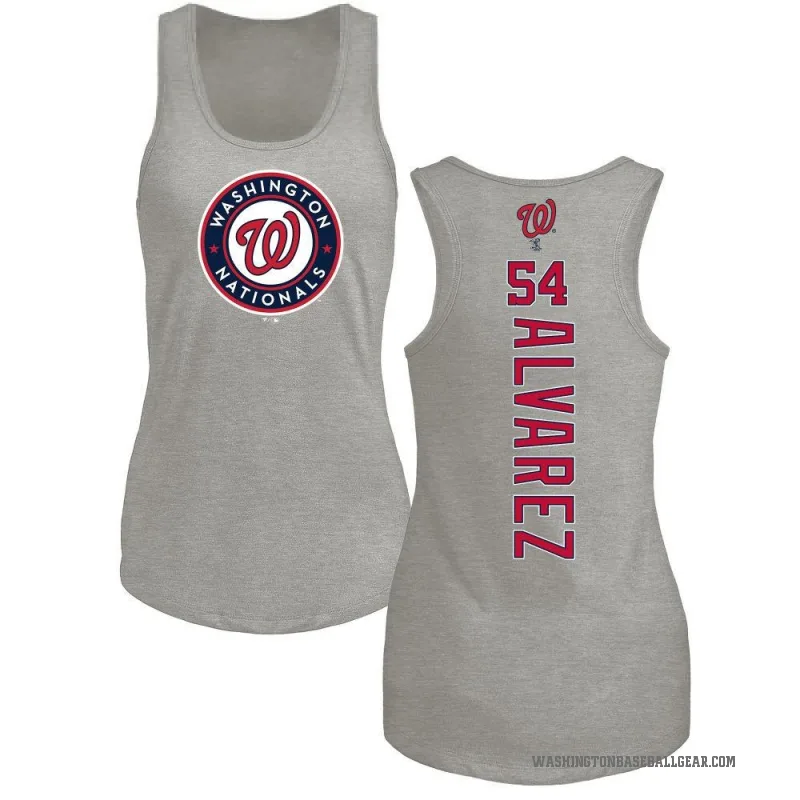 Andrew Alvarez Women's Ash Washington Nationals Backer Tank Top -