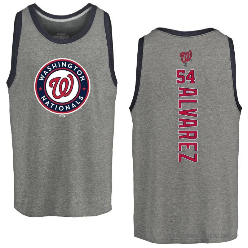 Andrew Alvarez Youth Ash Washington Nationals Backer Tank Top -