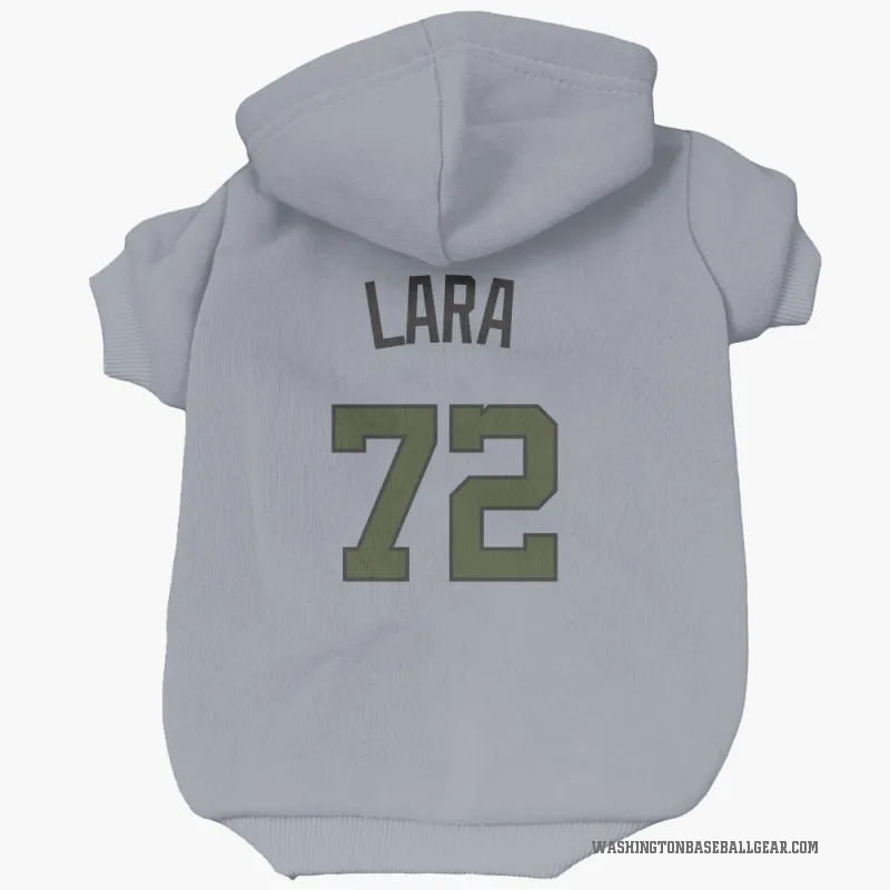 Andry Lara  Gray Washington Nationals  Cat & Dog Pet Hoodie