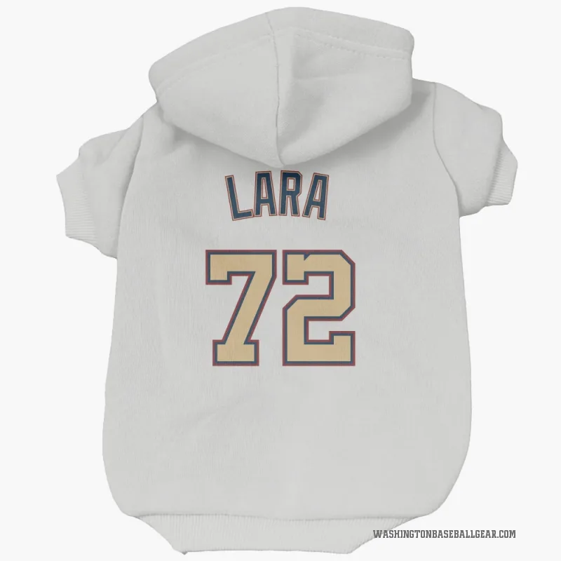 Andry Lara  White/Gold Washington Nationals  Cat & Dog Pet Hoodie