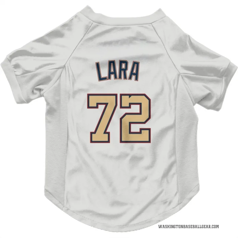 Andry Lara  White/Gold Washington Nationals  Cat & Dog Pet Jersey