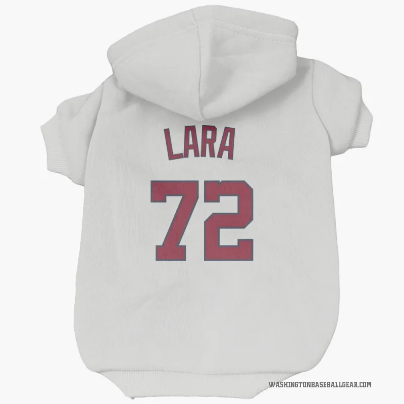 Andry Lara  White Washington Nationals  Cat & Dog Pet Hoodie