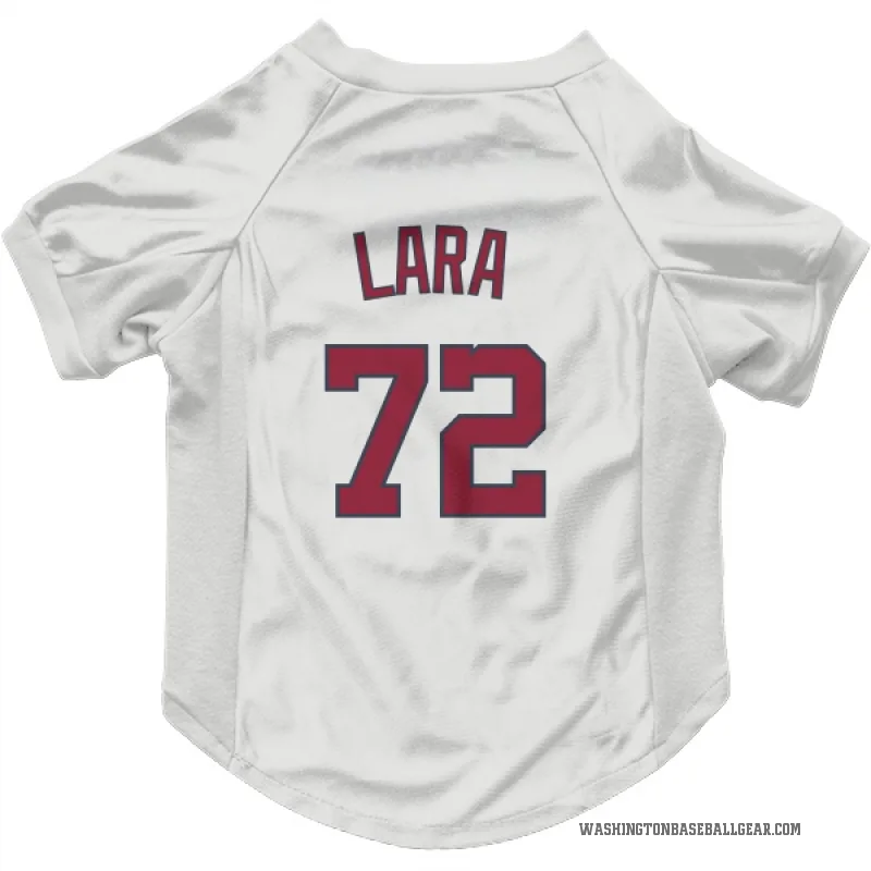 Andry Lara  White Washington Nationals  Cat & Dog Pet Jersey