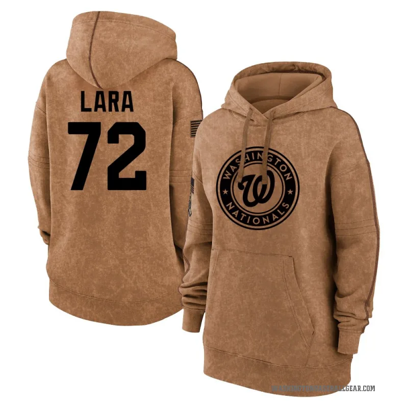 Andry Lara Women's Brown Washington Nationals 2023 Salute to Service Pullover Hoodie