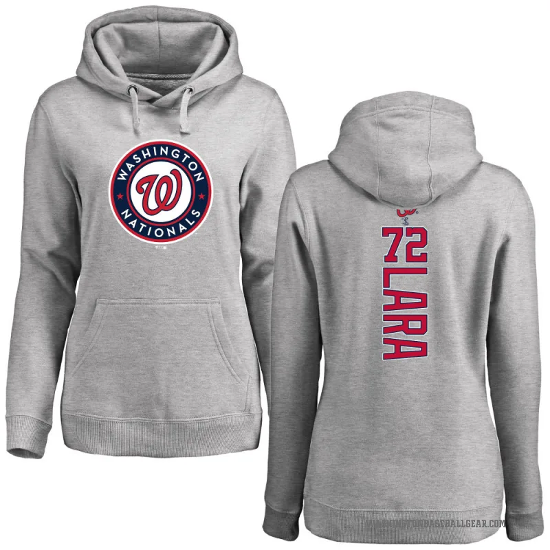 Andry Lara Women's Washington Nationals Ash Backer Pullover Hoodie