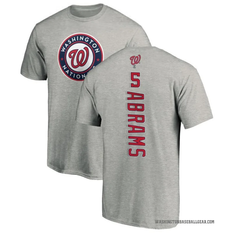 CJ Abrams Men's Ash Washington Nationals Backer T-Shirt -