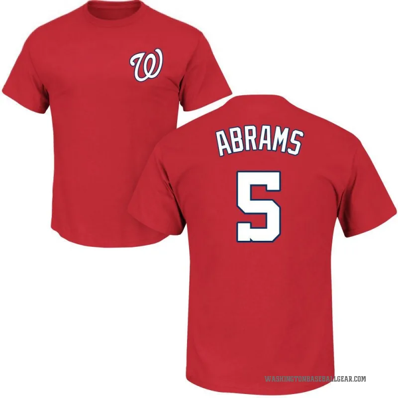CJ Abrams Men's Red Washington Nationals Roster T-Shirt -