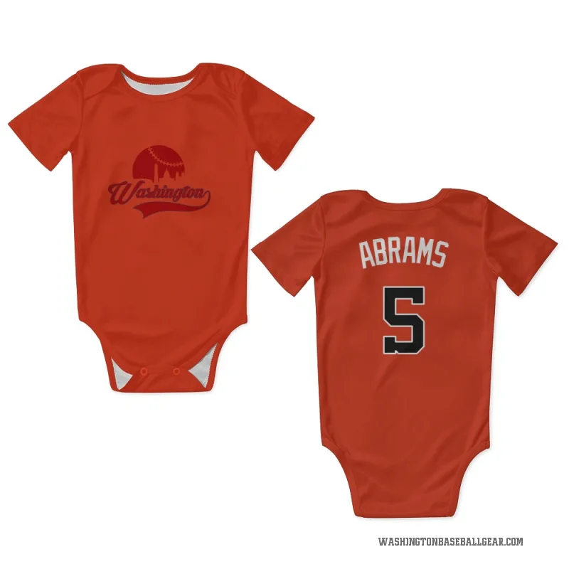 CJ Abrams  Orange Washington Nationals  Newborn & Infant Bodysuit