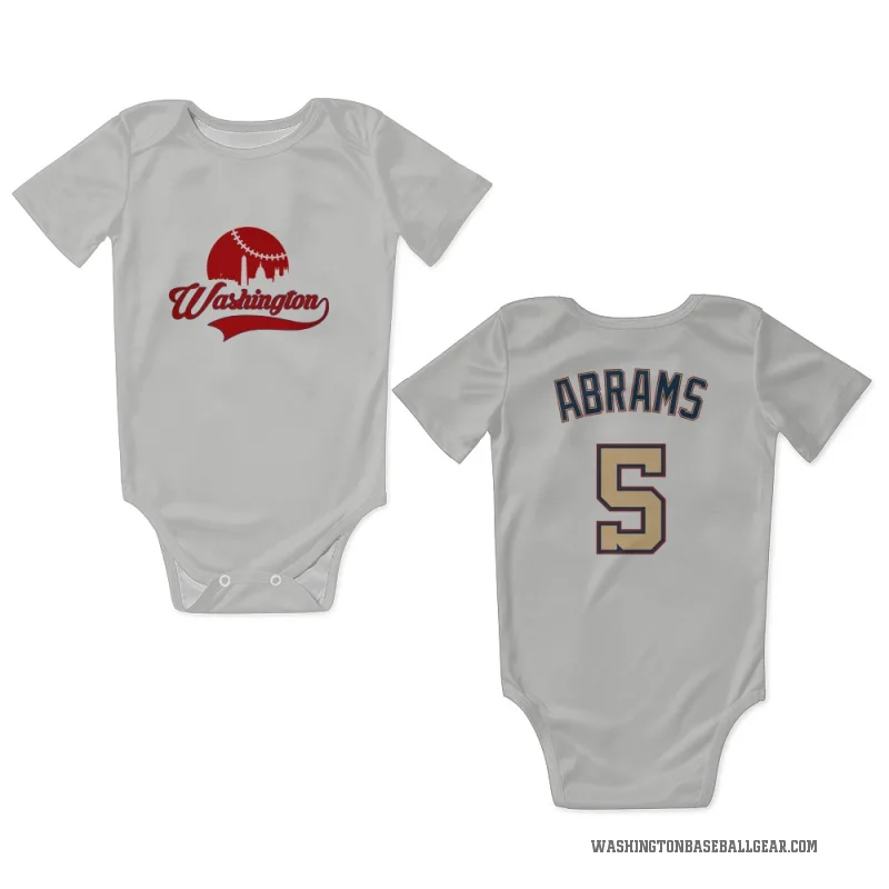 CJ Abrams  White/Gold Washington Nationals  Newborn & Infant Bodysuit
