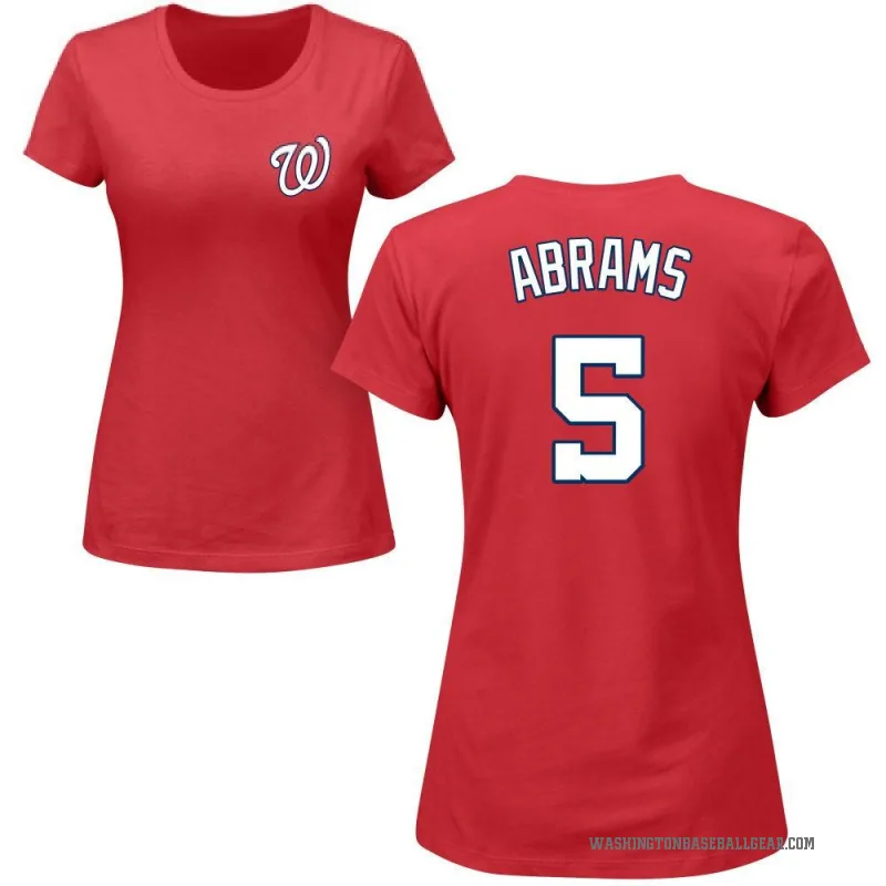 CJ Abrams Women's Red Washington Nationals Roster T-Shirt -
