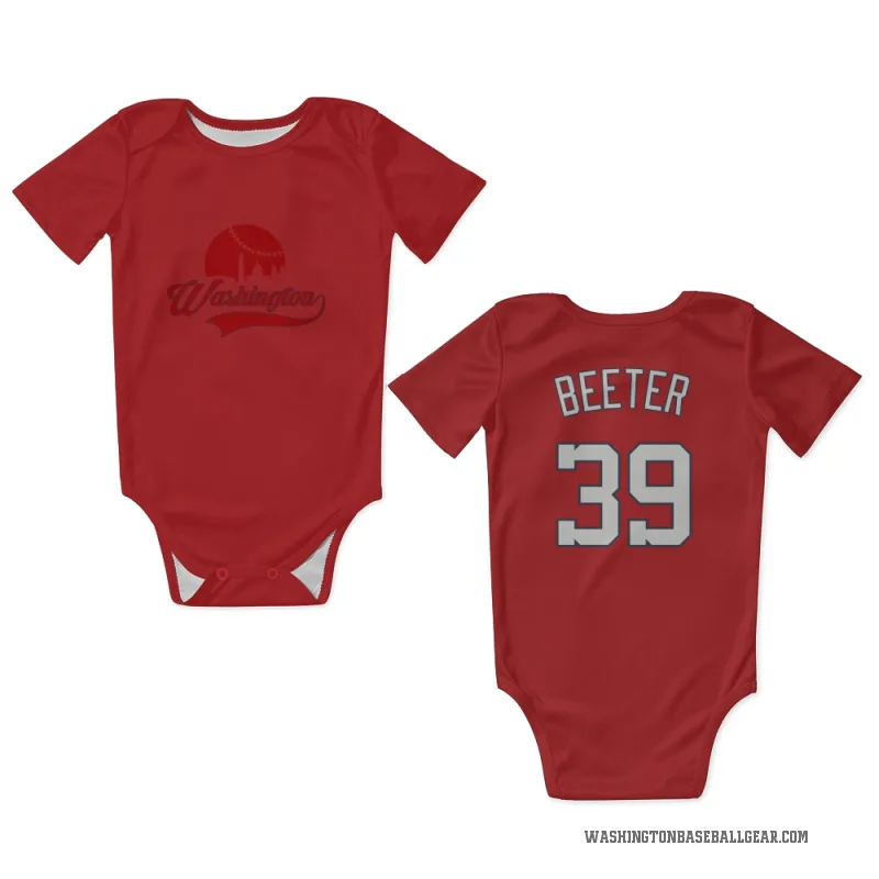 Clayton Beeter  Red Washington Nationals  Newborn & Infant Bodysuit