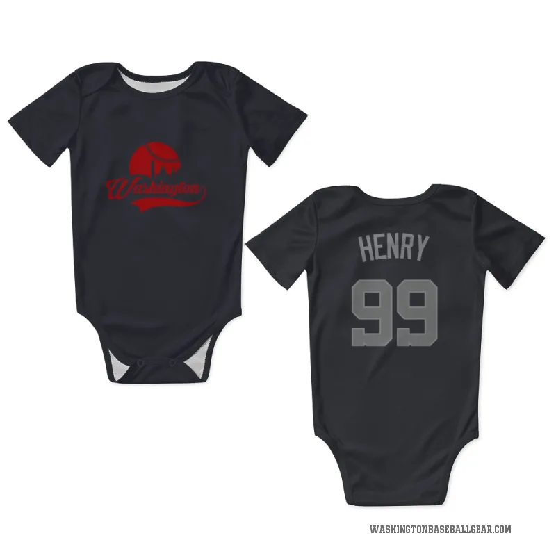 Cole Henry Gray Washington Nationals Navy Newborn & Infant Bodysuit