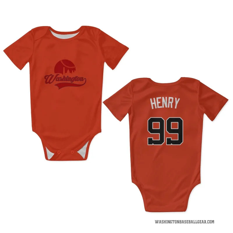 Cole Henry Orange Washington Nationals Newborn & Infant Bodysuit
