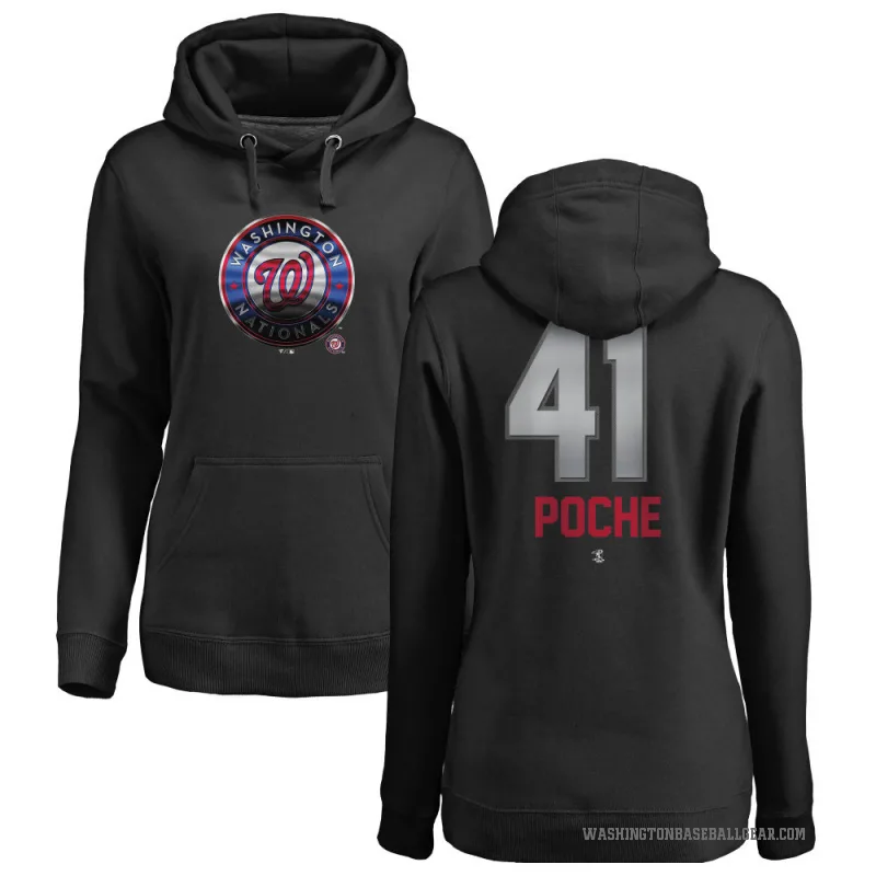 Colin Poche Women's Black Washington Nationals Branded Midnight Mascot Pullover Hoodie -