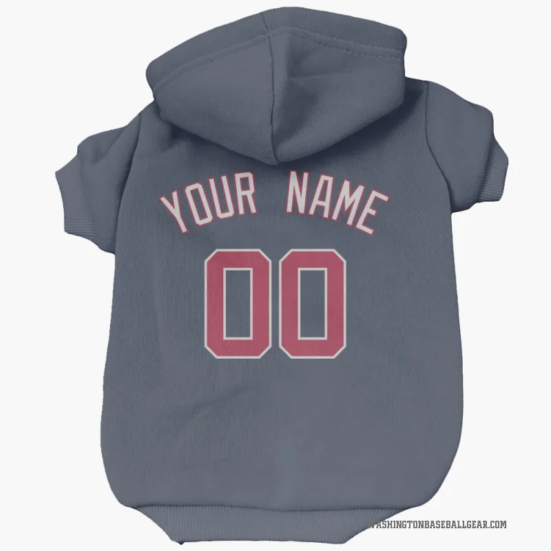 Custom  Navy Washington Nationals   Cat & Dog Pet Hoodie