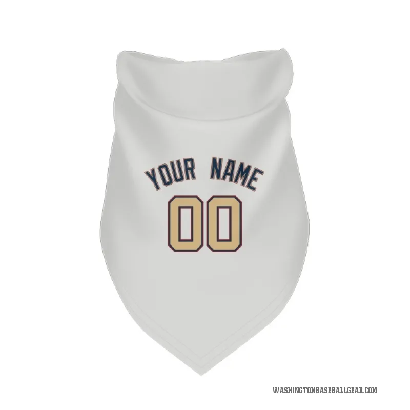 Custom  White/Gold Washington Nationals   Cat & Dog Pet Bandana