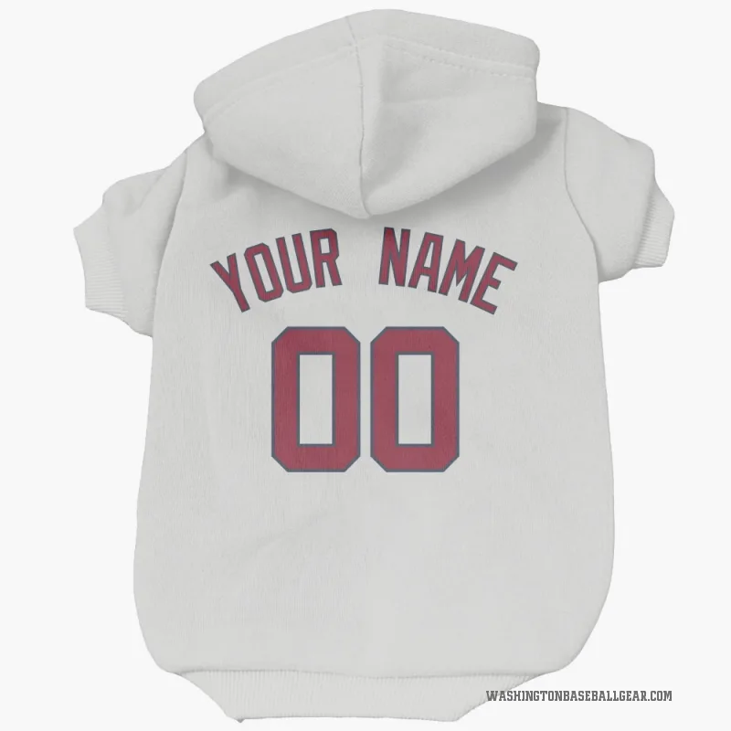 Custom  White Washington Nationals   Cat & Dog Pet Hoodie
