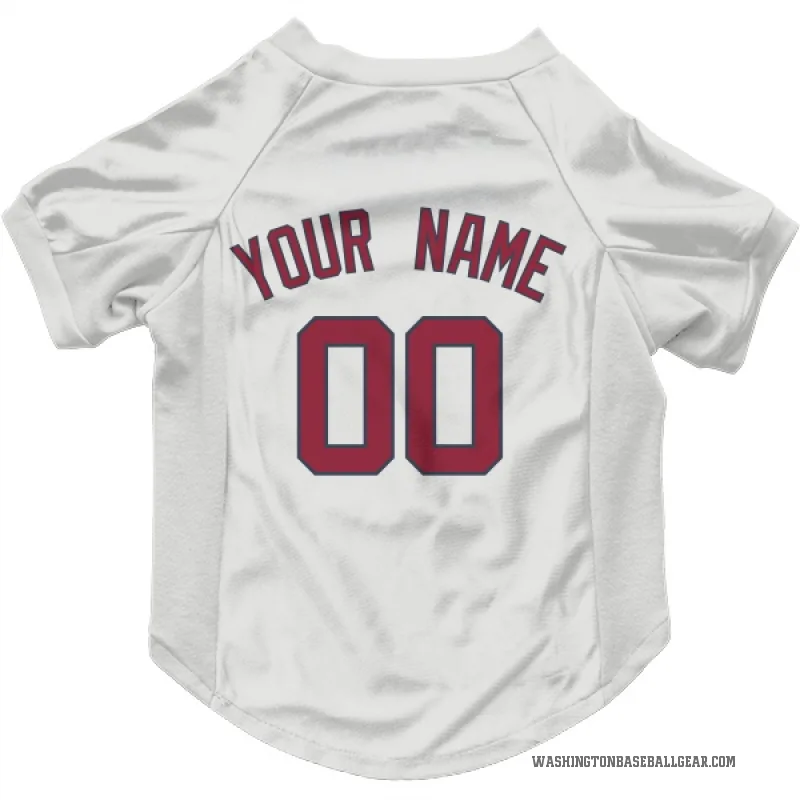 Custom  White Washington Nationals   Cat & Dog Pet Jersey