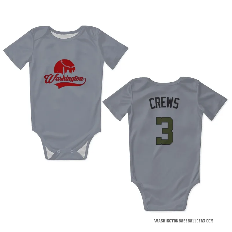 Dylan Crews  Gray Washington Nationals  Newborn & Infant Bodysuit