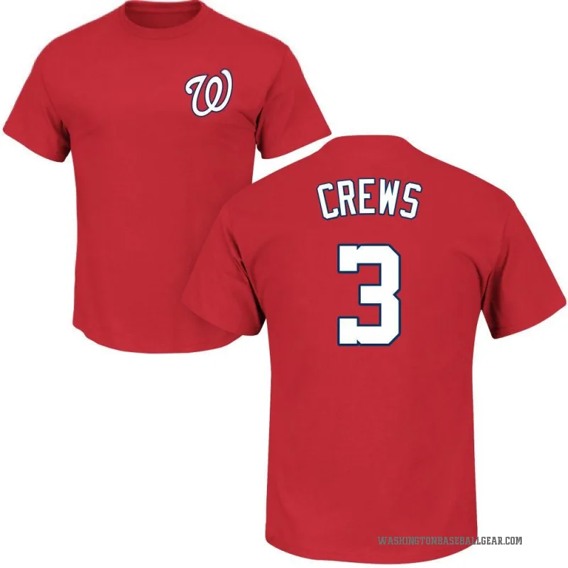 Dylan Crews Men's Red Washington Nationals Roster T-Shirt -