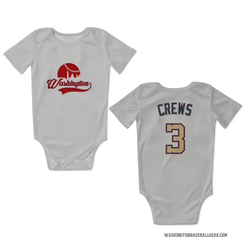 Dylan Crews  White/Gold Washington Nationals  Newborn & Infant Bodysuit