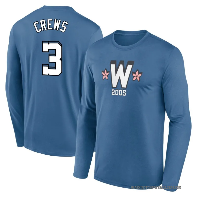 Dylan Crews Youth Blue Washington Nationals 2025 City Connect Fuse Long Sleeve T-Shirt
