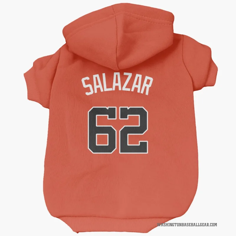 Eduardo Salazar  Orange Washington Nationals  Cat & Dog Pet Hoodie