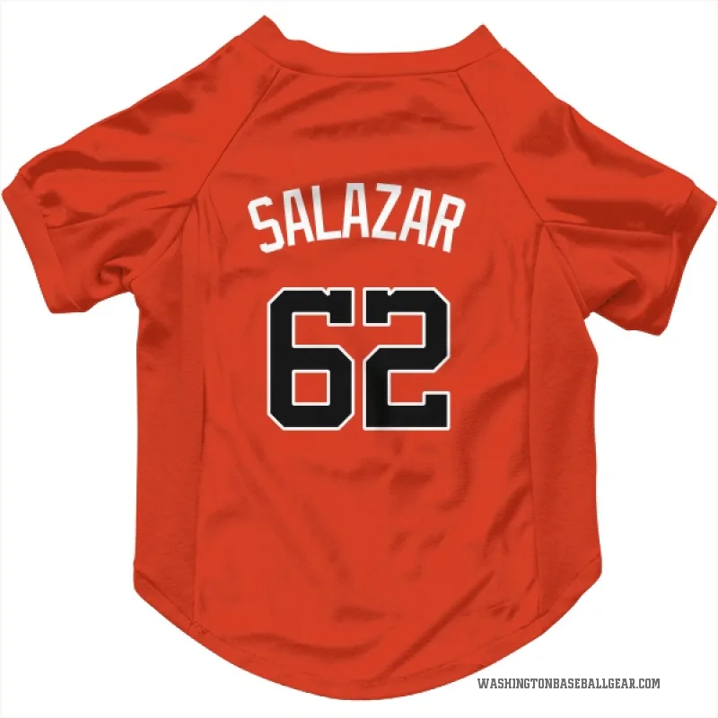 Eduardo Salazar  Orange Washington Nationals  Cat & Dog Pet Jersey