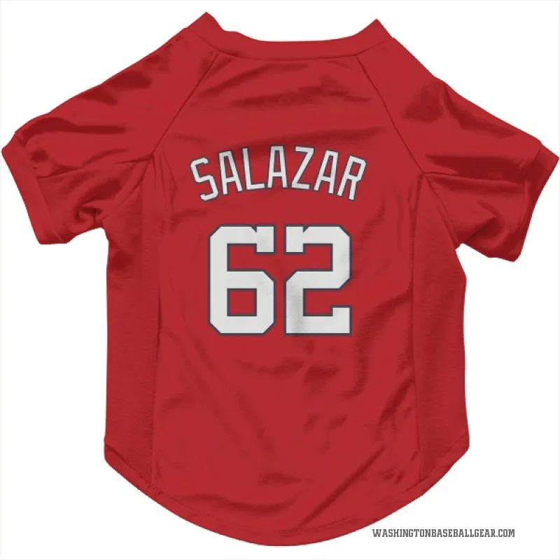 Eduardo Salazar  Red Washington Nationals  Cat & Dog Pet Jersey