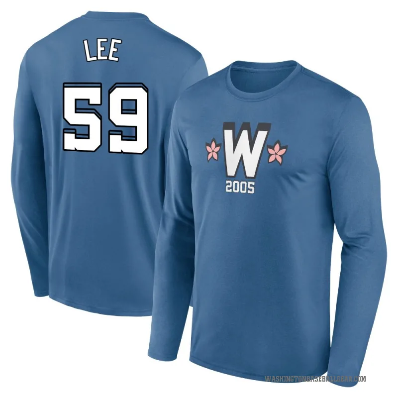 Evan Lee Men's Blue Washington Nationals 2025 City Connect Fuse Long Sleeve T-Shirt