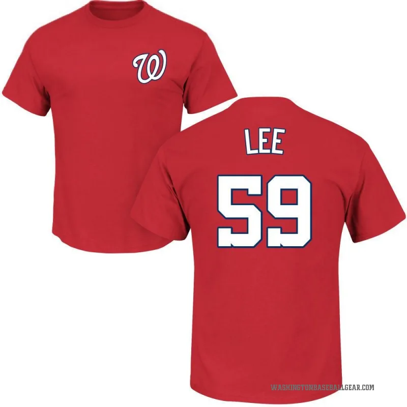 Evan Lee Men's Red Washington Nationals Roster T-Shirt -