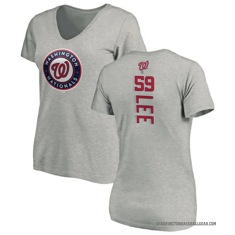 Evan Lee Women's Ash Washington Nationals Backer Slim Fit T-Shirt -
