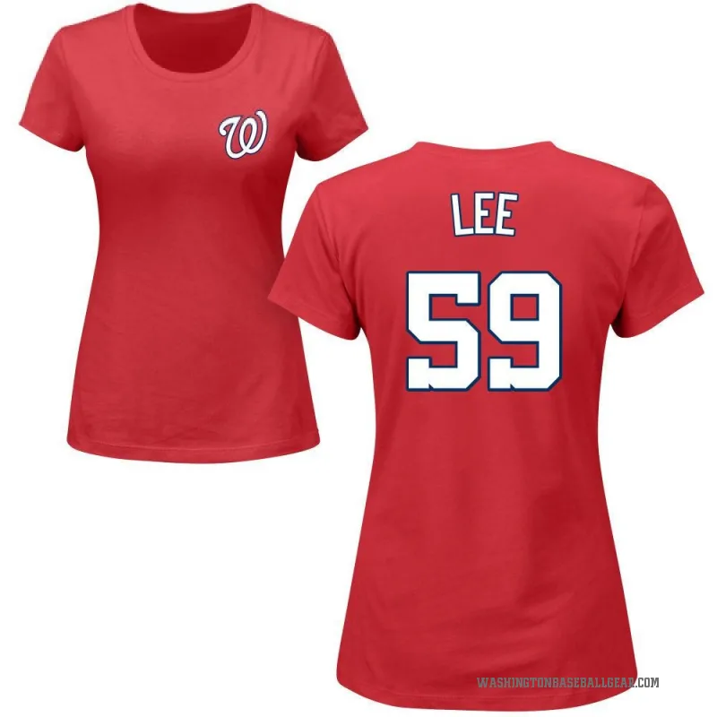 Evan Lee Women's Red Washington Nationals Roster T-Shirt -