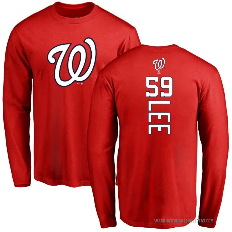 Evan Lee Youth Red Washington Nationals Backer Long Sleeve T-Shirt -