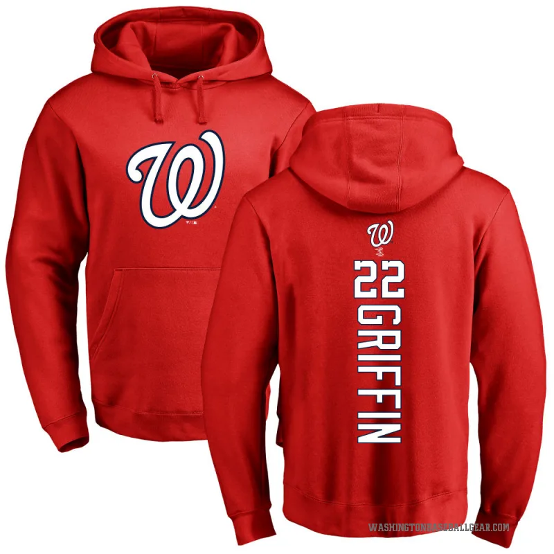 Foster Griffin Men's Red Washington Nationals Backer Pullover Hoodie