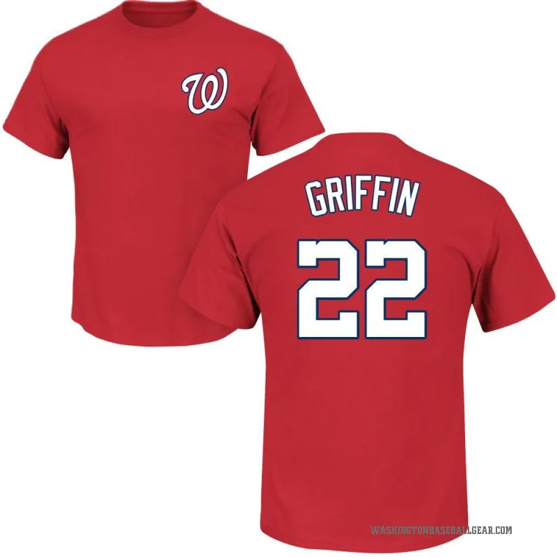 Foster Griffin Men's Red Washington Nationals Roster T-Shirt -