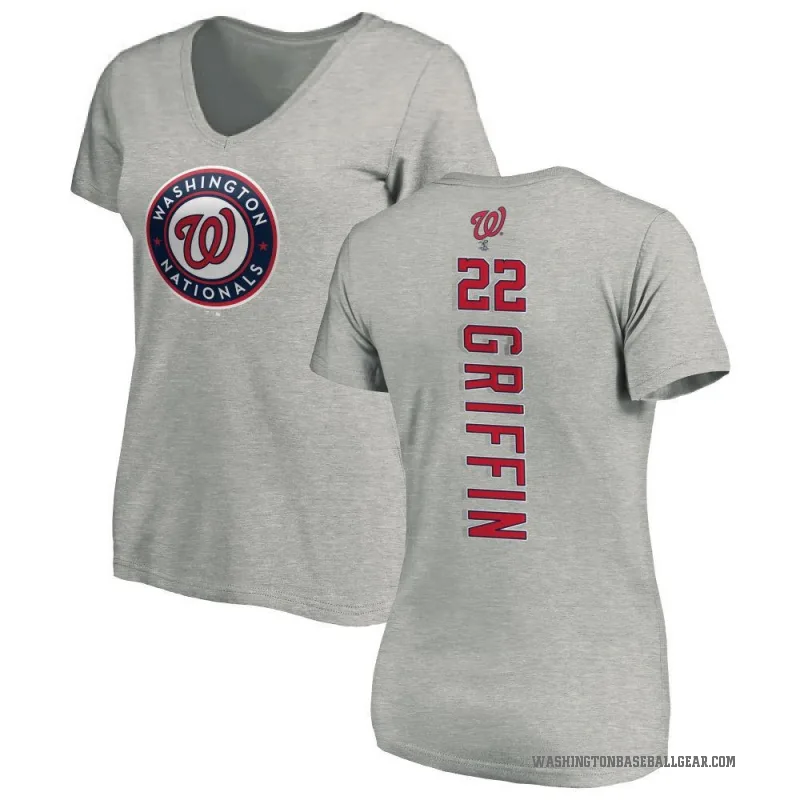 Foster Griffin Women's Ash Washington Nationals Backer Slim Fit T-Shirt -