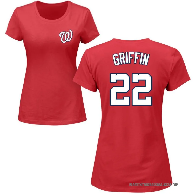 Foster Griffin Women's Red Washington Nationals Roster T-Shirt -