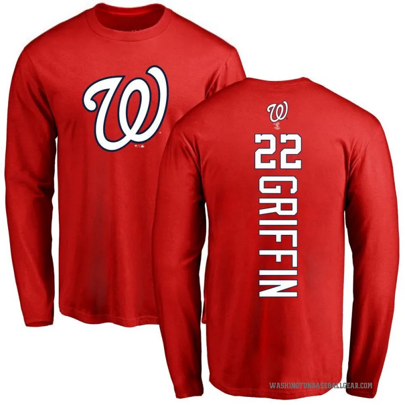 Foster Griffin Youth Red Washington Nationals Backer Long Sleeve T-Shirt -