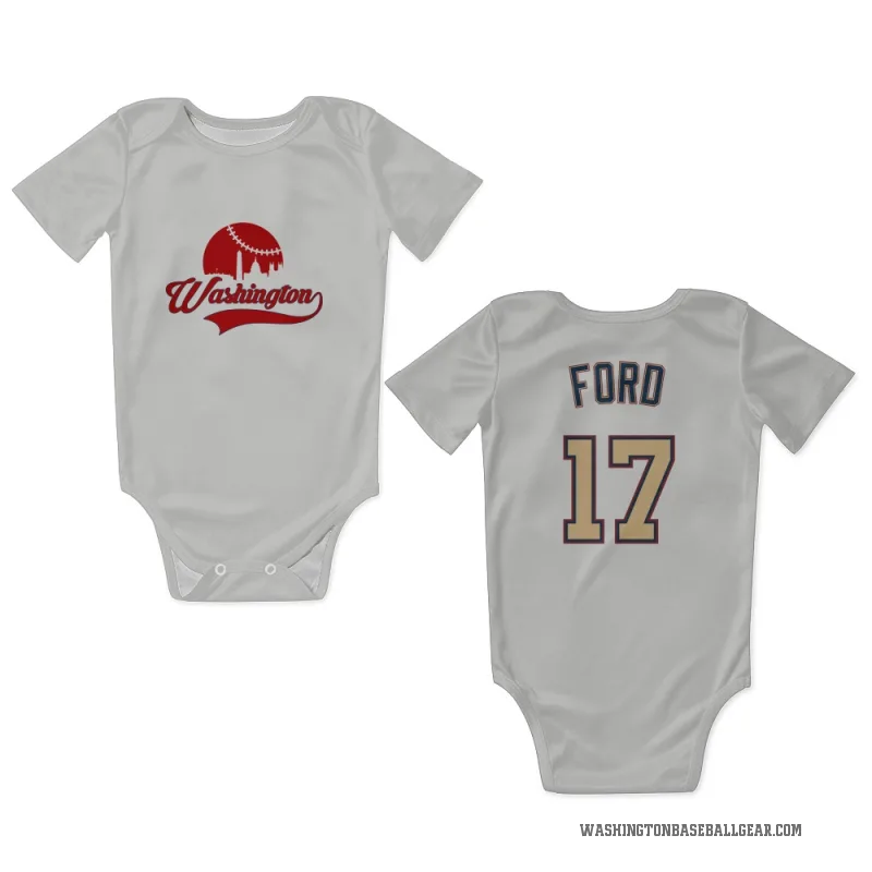 Harry Ford  White/Gold Washington Nationals  Newborn & Infant Bodysuit