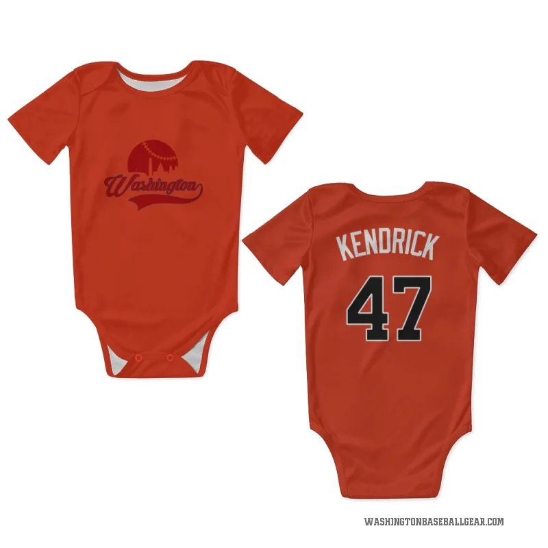 Howie Kendrick  Orange Washington Nationals  Newborn & Infant Bodysuit