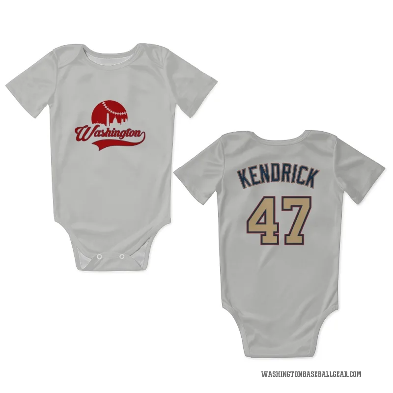 Howie Kendrick  White/Gold Washington Nationals  Newborn & Infant Bodysuit