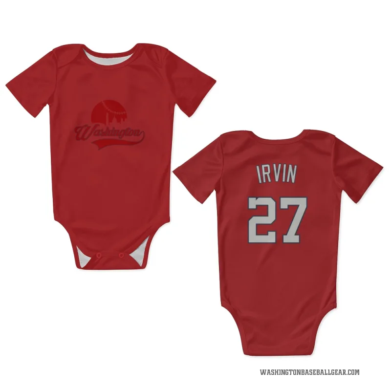 Jake Irvin  Red Washington Nationals  Newborn & Infant Bodysuit