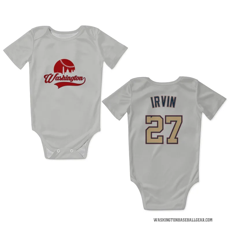 Jake Irvin  White/Gold Washington Nationals  Newborn & Infant Bodysuit