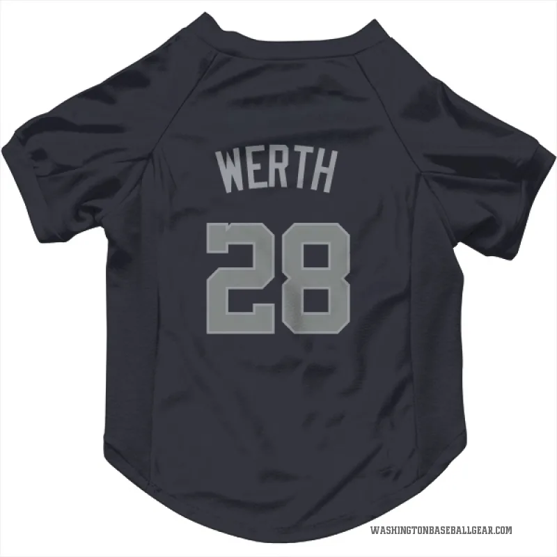 Jayson Werth  Gray Washington Nationals   Navy  Cat & Dog Pet Jersey
