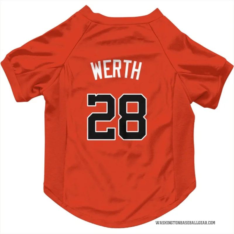Jayson Werth  Orange Washington Nationals  Cat & Dog Pet Jersey