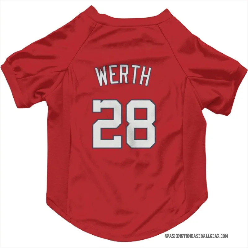 Jayson Werth  Red Washington Nationals  Cat & Dog Pet Jersey