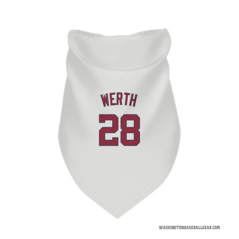 Jayson Werth  White Washington Nationals  Cat & Dog Pet Bandana