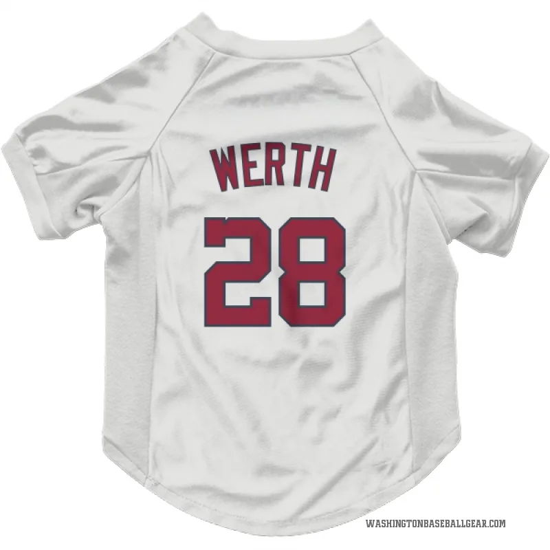 Jayson Werth  White Washington Nationals  Cat & Dog Pet Jersey